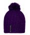 Unisexe Bonnet crocheté à pompon, unicolore Pourpre 7884