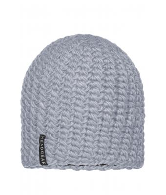 Unisex Casual Outsized Crocheted Cap Silver 7886