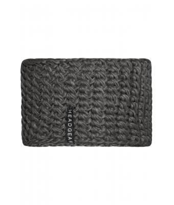 Unisex Crocheted Headband Carbon 7996