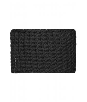 Unisex Crocheted Headband Zwart 7996