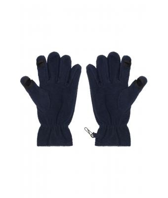 Unisexe Gants tactiles micro-polaire Marine 7997