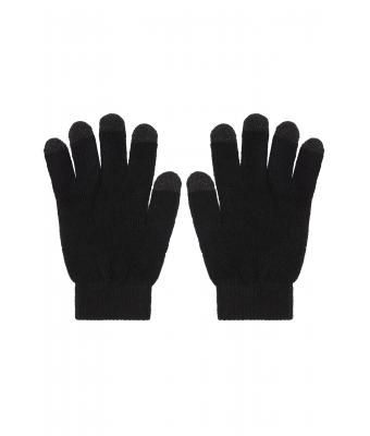 Unisexe Gants tactiles en tricot Noir 7998