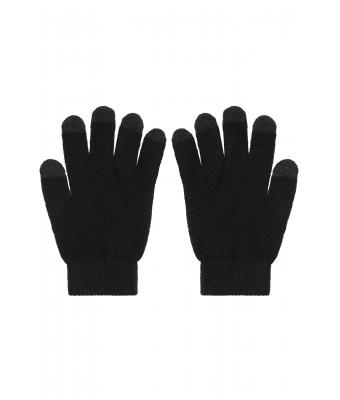 Unisexe Gants tactiles en tricot Noir 7998