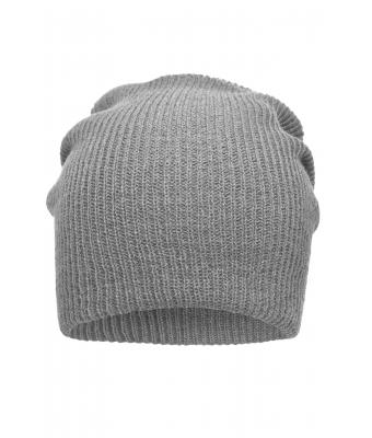 Unisexe Bonnet long tricoté Gris-clair-mélange 8004