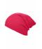 Unisexe Bonnet long tricoté Rose-vif 8004