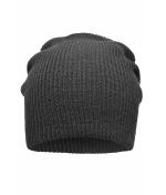 Unisex Knitted Long Beanie Darkgrey-melange 8004