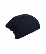 Unisex Knitted Long Beanie Navy 8004