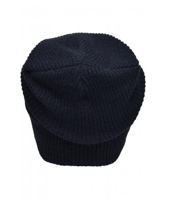 Unisex Knitted Long Beanie Navy 8004