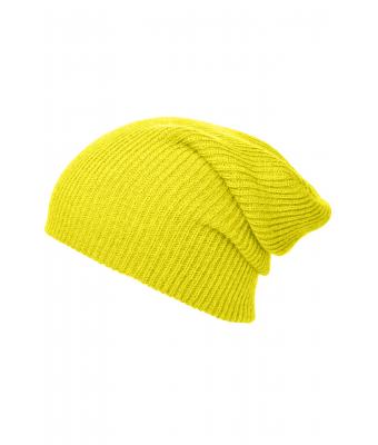 Unisex Knitted Long Beanie Geel 8004