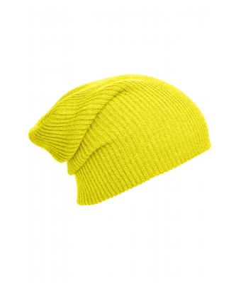 Unisex Knitted Long Beanie Geel 8004