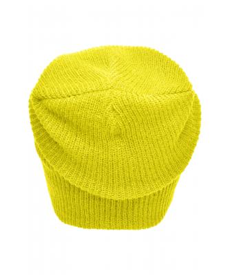 Unisex Knitted Long Beanie Geel 8004