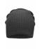 Unisex Knitted Long Beanie Donkergrijs melange 8004