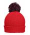 Unisex Pompon Hat with Brim Berry/maroon 8120