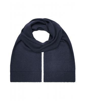 Unisex Melange Scarf Basic Navy 8243