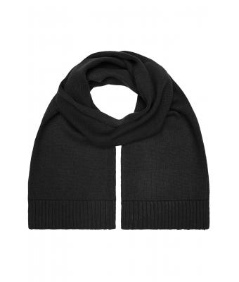 Unisex Melange Scarf Basic Black 8243