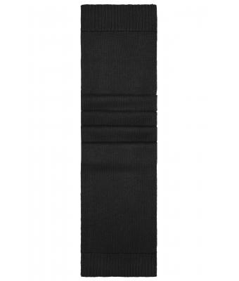 Unisex Melange Scarf Basic Zwart 8243