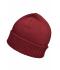 Unisex Melange Hat Basic Dark-red 8244