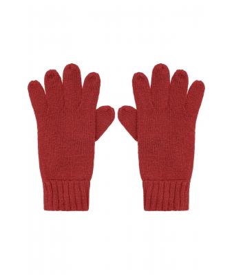 Unisex Melange Gloves Basic Dark-red 8245