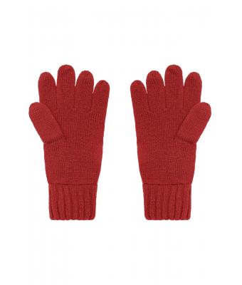Unisex Melange Gloves Basic Dark-red 8245