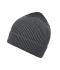 Unisexe Bonnet bord-côte strié Anthracite/noir 8320