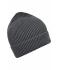 Unisex Ribbed Beanie Anthracite/black 8320