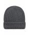 Unisex Ribbed Beanie Anthracite/black 8320