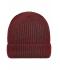 Unisex Ribbed Beanie Dark-red/anthracite 8320