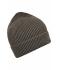 Unisex Ribbed Beanie Donker-olijf/antraciet 8320