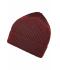 Unisex Ribbed Beanie Dark-red/anthracite 8320