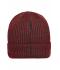 Unisex Ribbed Beanie Dark-red/anthracite 8320