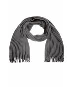 Unisexe Écharpe bord-côte strié Anthracite/noir 8321