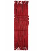 Unisexe Écharpe bord-côte strié Rouge-foncé/anthracite 8321