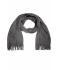 Unisex Ribbed Scarf Antraciet/zwart 8321