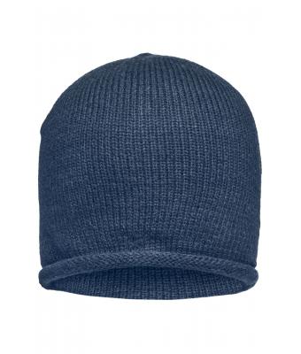 Unisex Roll-Up Beanie Dark-denim 8322