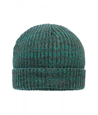 Unisex Urban Beanie Dark-green/black-melange 8323