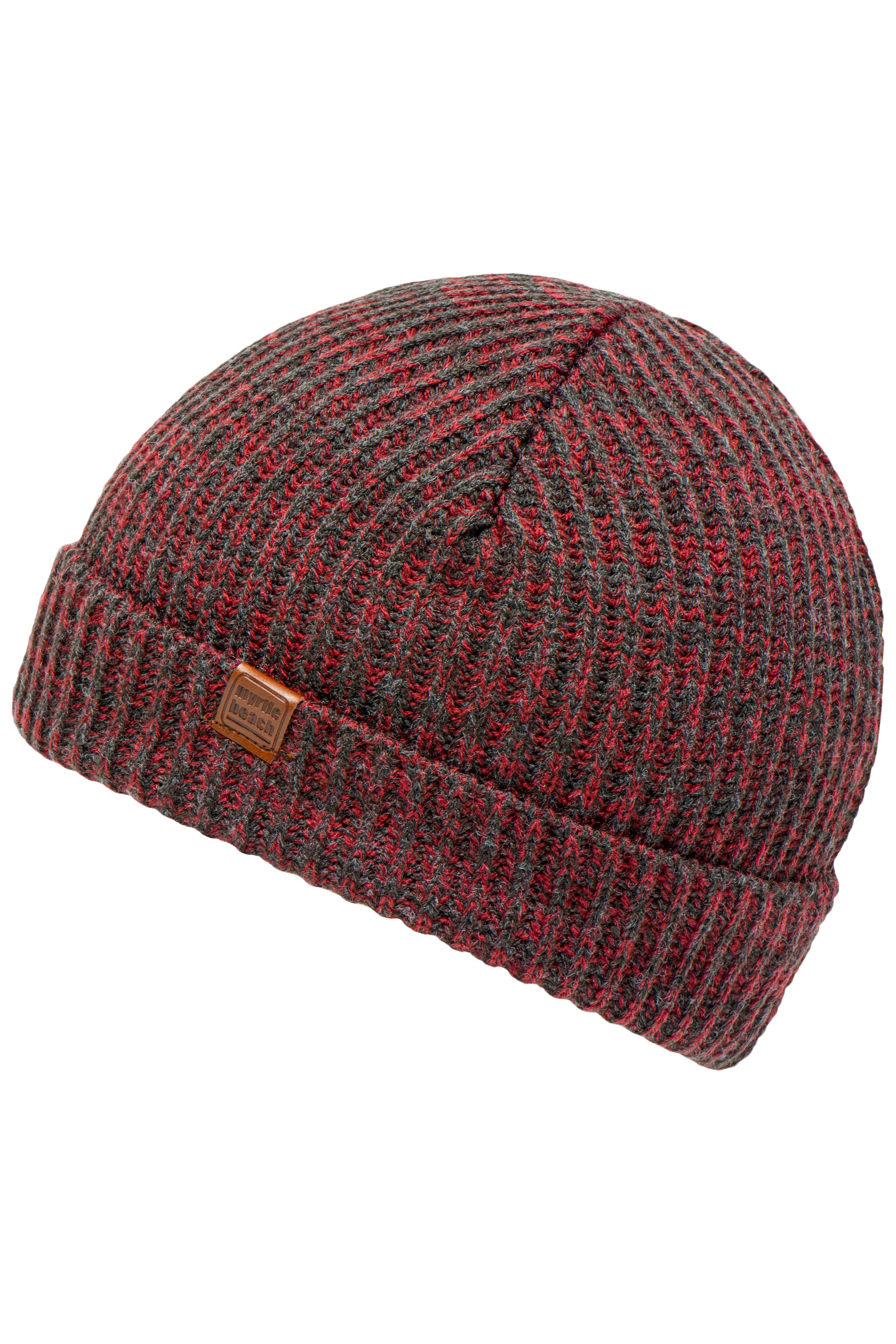 Unisex Urban Beanie Darkred/blackmelangeDaiber