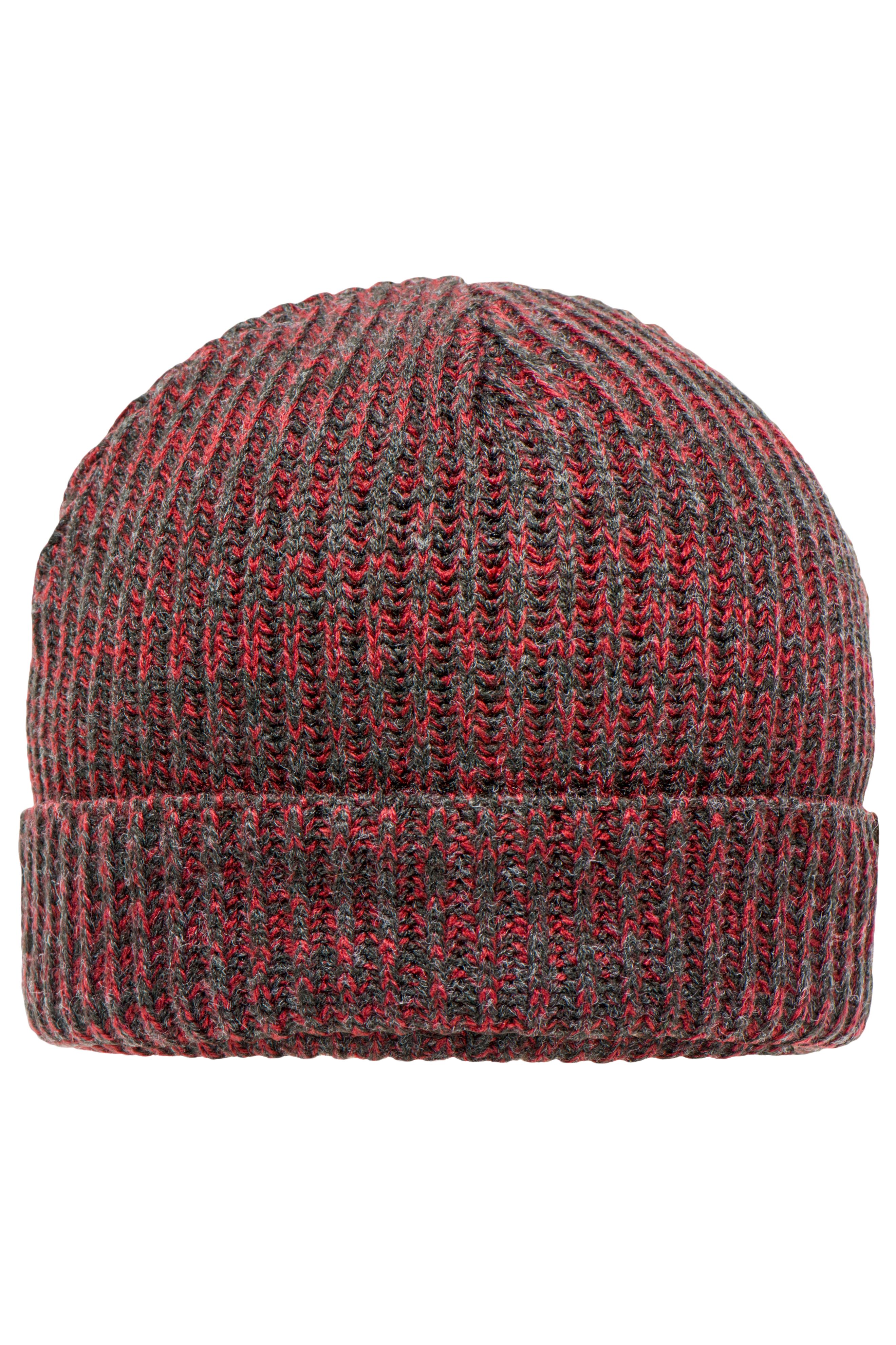 Unisex Urban Beanie Darkred/blackmelangeDaiber
