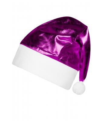 Unisexe Bonnet de père Noël brillant Rose-vif 7850