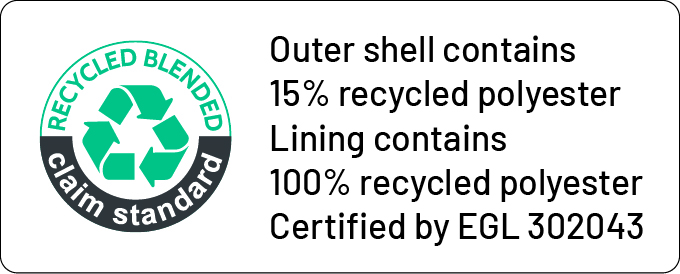 RCS Outer shell 15% Lining 100% RCS Outer shell 15% Lining 100%