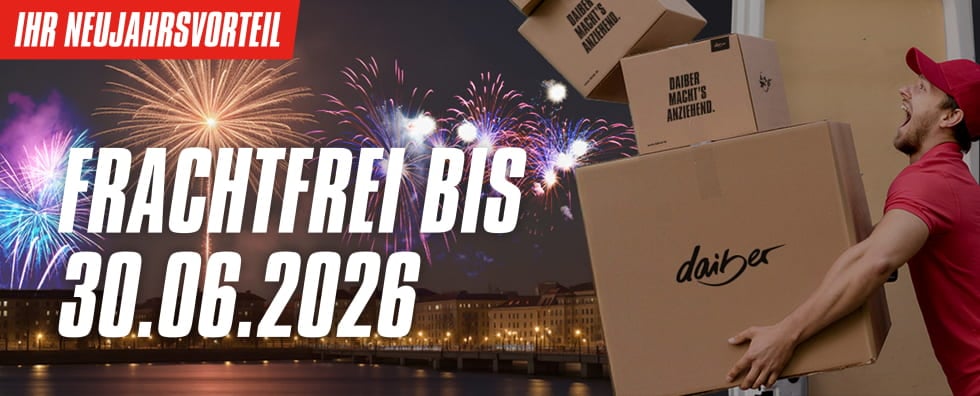 Profitieren Sie von unserer aktuellen Aktion und bestellen Sie bis 30. Juni 2026 noch Frachtfrei.