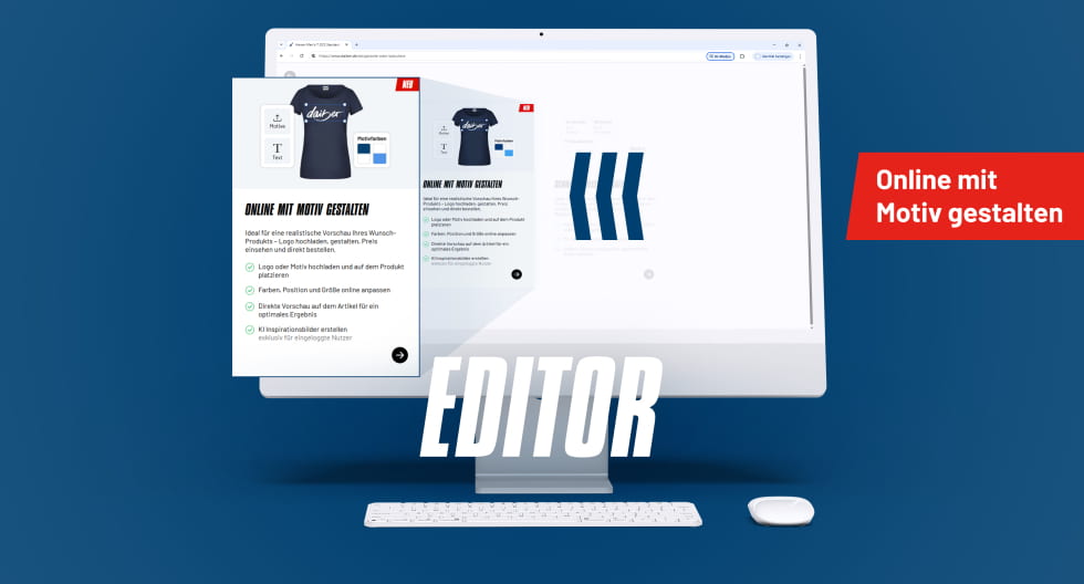 Gestalten Sie Ihre Textilien mit unserem Editor
