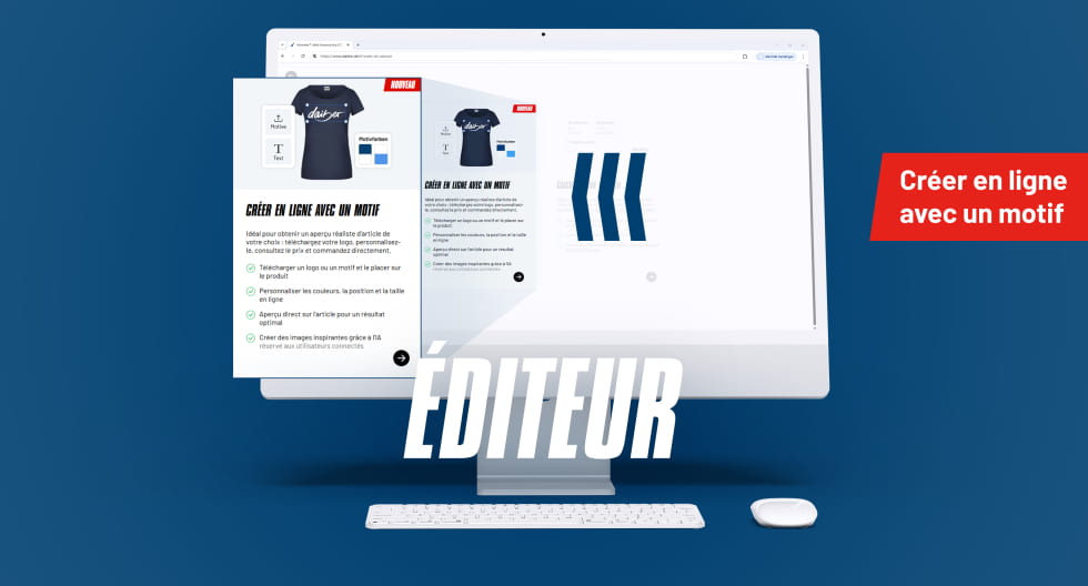 Personnalisez vos textiles grâce à notre éditeur
