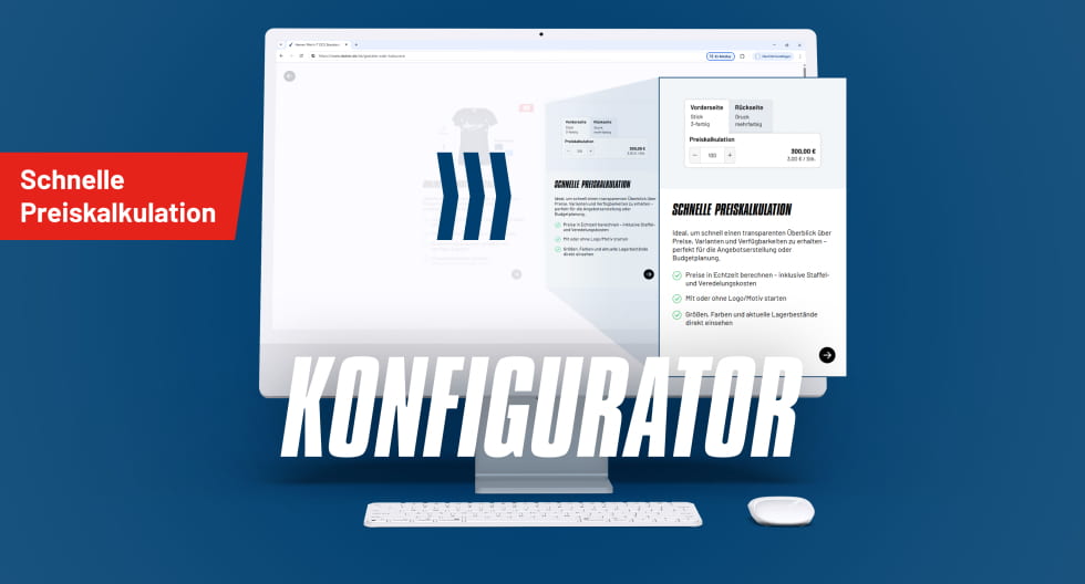 Schnelle Preiskalkulation für Ihre Veredelungen mit unserem Konfigurator