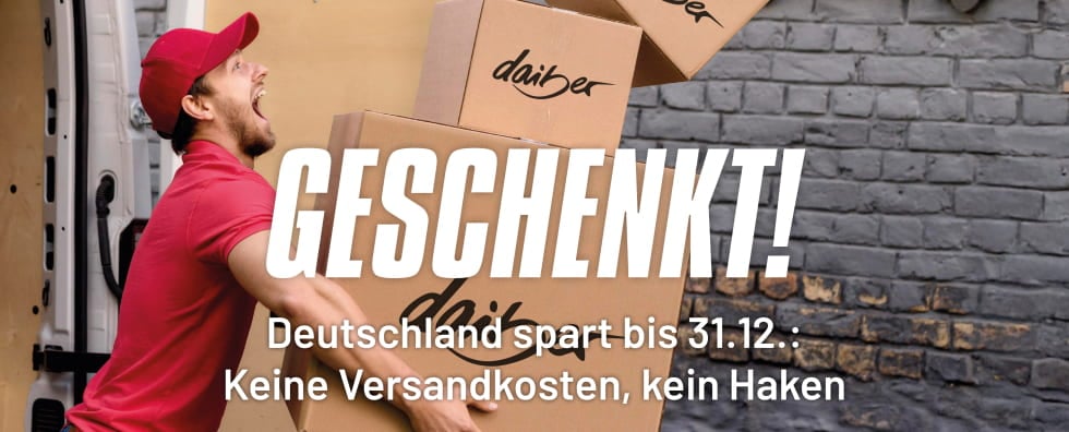 Profitieren Sie von unserer aktuellen Aktion und bestellen Sie bis Jahresende noch Frachtfrei.